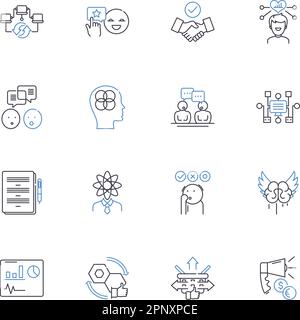 Joint venture line icons collection. Partnership, Collaboration ...
