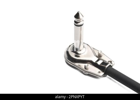 Flat metal 1/4 (6,35mm) guitar jack Stock Photo