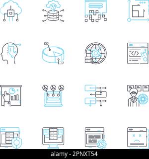 Budget tracking linear icons set. Finance, Expense, Budgeting ...