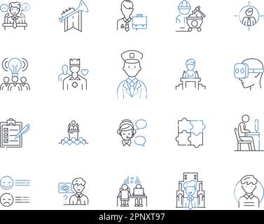 Cohort analysis vector line icon, linear concept, outline sign, symbol ...