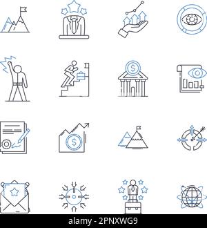 E-commerce Model line icons collection. Online, Marketplace, Dropshipping, Subscription, Retail, Wholesale, Affiliate vector and linear illustration Stock Vector