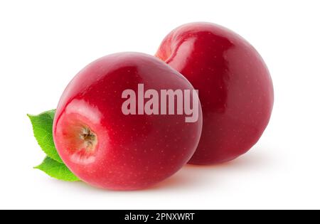 https://l450v.alamy.com/450v/2pnxwrt/isolated-apples-two-whole-red-pink-apple-fruit-with-leaves-isolated-on-white-with-clipping-path-2pnxwrt.jpg