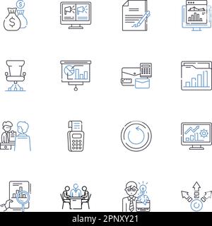 Operational Excellence line icons collection. Efficiency, Productivity, Continual, Consistency, Skillfulness, Lean, Streamline vector and linear Stock Vector