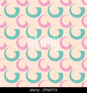 Abstract seamless pattern from the 60s and 70s. Stock Photo