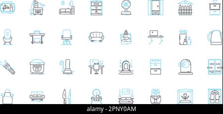Graphic architecture linear icons set. Design, Creativity, Aesthetics, Composition, Balance, Form, Structure line vector and concept signs. Geometry Stock Vector