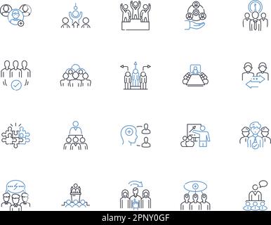 League line icons collection. Soccer, Athletes, Competition, Fans, Goals, Matches, Referees vector and linear illustration. Tournaments,Victory Stock Vector