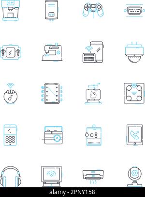 usb icon linear vector graphics sign or symbol set for web app ui Stock ...