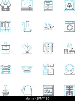 Graphic architecture linear icons set. Design, Creativity, Aesthetics, Composition, Balance, Form, Structure line vector and concept signs. Geometry Stock Vector