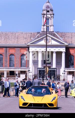 Hennessey Venom F5 Roadster Hypercar at Salon Prive London 2023. Location the Royal Hospital Chelsea. Stock Photo