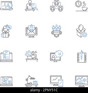 Working line icons collection. Creativity, Adobe, Typography, Branding ...