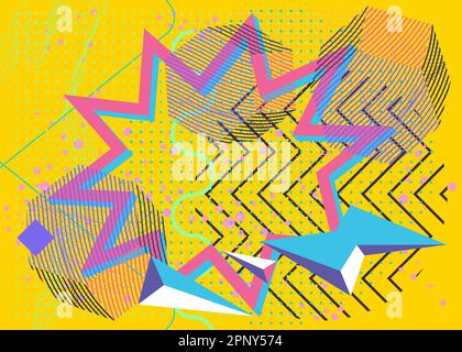 Very Busy Geometry Pattern Colorful geometric cover. Abstract busy geometry background. Minimal ...