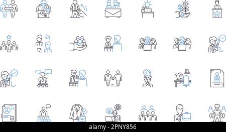 Workforce line icons collection. Diversity, Efficiency, Productivity ...