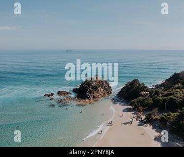 Aerial view of the Pass in Byron Bay Stock Photo