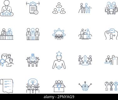 Commercialism line icons collection. Consumption, Materialism, Advertising, Marketing, Branding, Sales, Consumerism vector and linear illustration. My Stock Vector