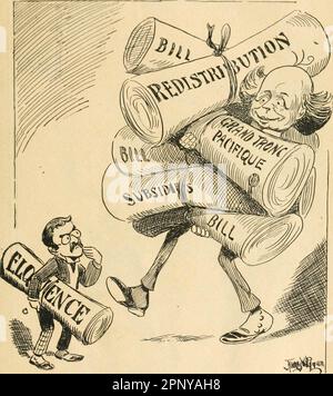 'Caricature politique au Canada = Free lance political caricature in Canada' (1904) Stock Photo