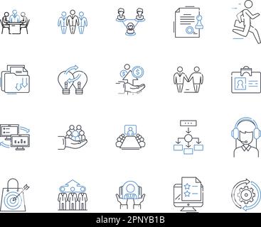 Product development and innovation line icons collection. Invention, Design, Prototyping, Ideation, Creativity, Iteration, Discovery vector and linear Stock Vector