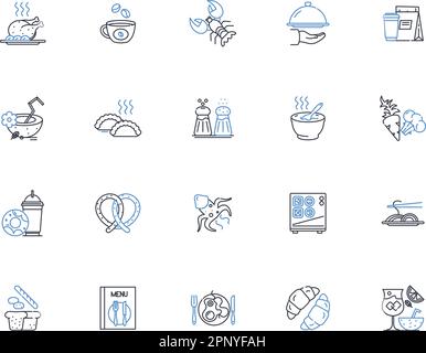 Dairy farming line icons collection. Cows, Milk, Cheese, Butter, Yogurt, Cream, Grazing vector and linear illustration. Pasture,Hay,Barns outline Stock Vector