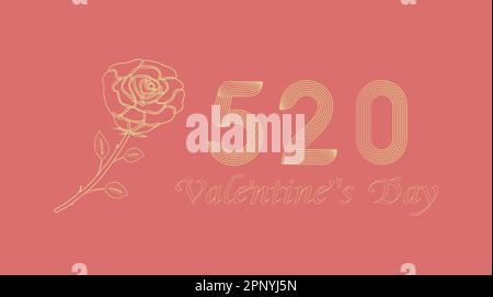 Illustration of Valentine's Day on May 20 Stock Vector
