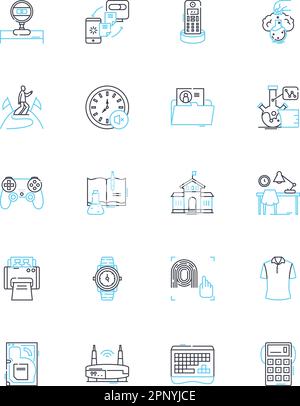 Culture arts linear icons set. Dance, Music, Theatre, Sculpture, Literature, Painting, Folklore line vector and concept signs. Ceramics,Calligraphy Stock Vector