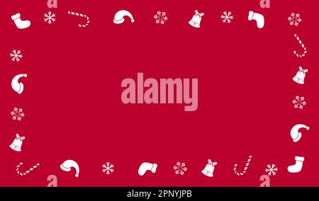 Red Christmas vector illustration background Stock Vector