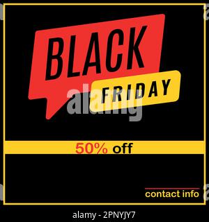 black friday banner free download.  black friday flyer design. discount banner template. illustration vector design. Stock Vector