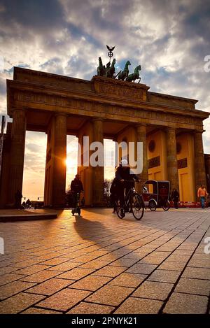 Berlin, Germany. 21st Apr, 2023. 4// - The Brandenberg Gate during the Formula E Round 7 - Berlin E-Prix in Berlin, Germany. (Photo by Sam Bagnall/Motorsport Images/Sipa USA) Credit: Sipa USA/Alamy Live News Stock Photo