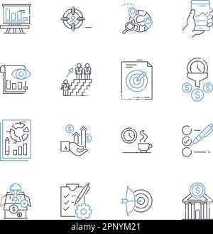 Talent progress line icons collection. Growth, Mastery, Development ...