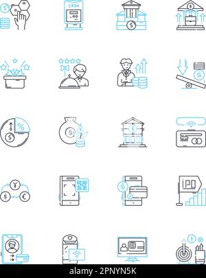 Business Psychology linear icons set. Motivation, Leadership, Communication, Perception, Innovation, Teamwork, Conflict line vector and concept signs Stock Vector