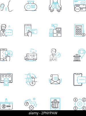 Webstore linear icons set. E-commerce, Online, Marketplace, Shopping ...