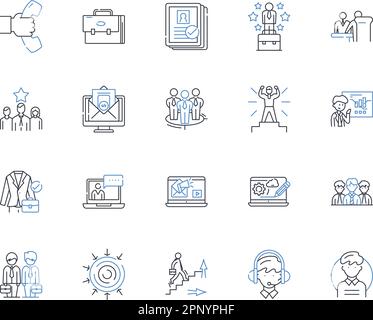 E-commerce sales line icons collection. Conversion, Checkout, Promotions, Discounts, Shipping, Customer, Loyalty vector and linear illustration Stock Vector