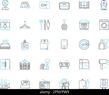 Electronics linear icons set. Circuit, Capacitor, Voltage, Resistor, Microchip, Solder, Transistor line vector and concept signs. Diode Stock Vector