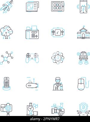 Nerk encryption linear icons set. Encryption, Security, Privacy ...