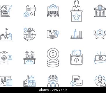 Digital app line icons collection. Innovation, Agility, Speed, Accessibility, Data, User-friendly, Efficiency vector and linear illustration Stock Vector