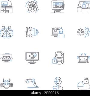 Assuredness line icons collection. Confidence, Certainty, Trust, Conviction, Self-assurance, Resoluteness, Surety vector and linear illustration Stock Vector
