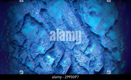 An abstract dark blue grungy background grunge background of a marble surface texture Stock Photo