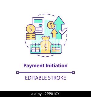 Payment initiation concept icon Stock Vector