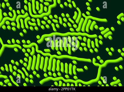 Abstract background with optical illusion generative pattern and vibrant fluid psychedelic colors Stock Vector