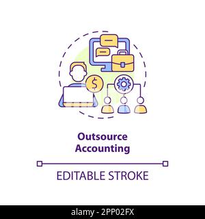 Outsource concept icon Stock Vector