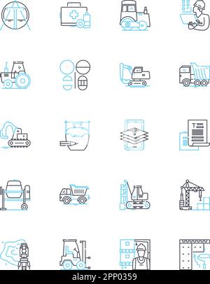 City life and infrastructure linear icons collection. Big set of 299 ...