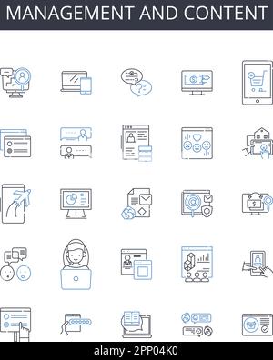 merchandise management line icons collection. Inventory, Sales, Pricing ...