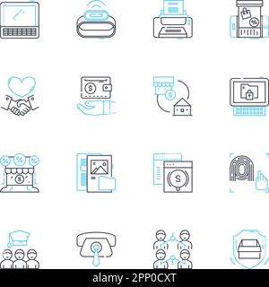 Customer discovery linear icons set. Insight, Feedback, Research ...