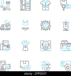 Payment options linear icons set. Credit, Debit, PayPal, Venmo, Apple Pay, Google Pay, Bitcoin line vector and concept signs. Cryptocurrency,Bank,Wire Stock Vector