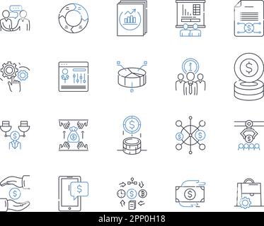 Saving line icons collection. thrift, budgeting, economizing ...