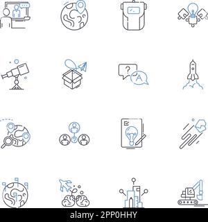 Novel line icons collection. Plot, Characters, Narrative, Storyline ...