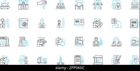Housing linear icons set. Home, Shelter, Residence, Dwelling, Accommodation, Habitat, Abode line vector and concept signs. Property,Housing,Apartment Stock Vector