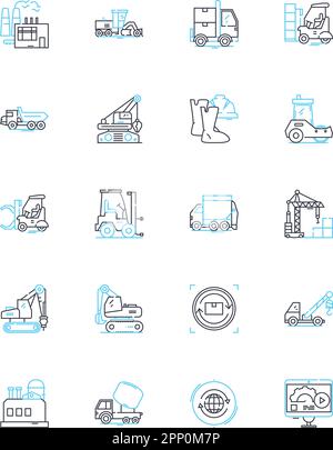 Ocean marine linear icons set. Blue, Waves, Salty, Coral, Seashells, Seagulls, Currents line vector and concept signs. Tides,Whales,Dolphins outline Stock Vector