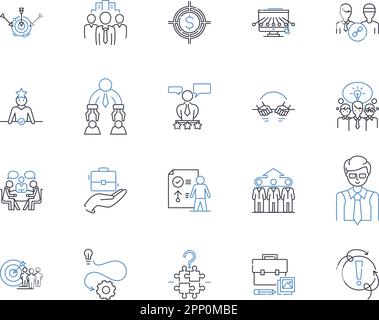 Hospitality desk line icons collection. Welcome, Assistance, Information, Service, Reception, Help, Support vector and linear illustration. Guest,Desk Stock Vector