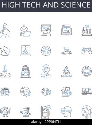 Piering science line icons collection. Foundation, Stability, Footing ...
