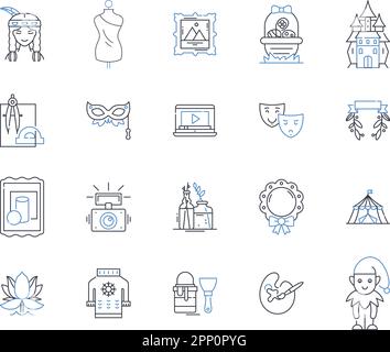 Progressive design line icons collection. Innovative, Adaptive, Forward-thinking, Modern, Dynamic, Agile, Flexible vector and linear illustration Stock Vector