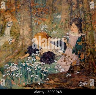 The Coming of Spring, EA Hornel, 1899, Stock Photo